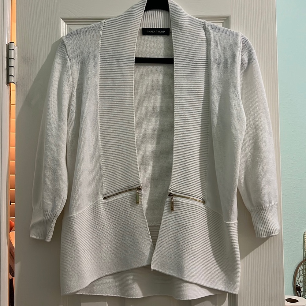white cardigan never worn